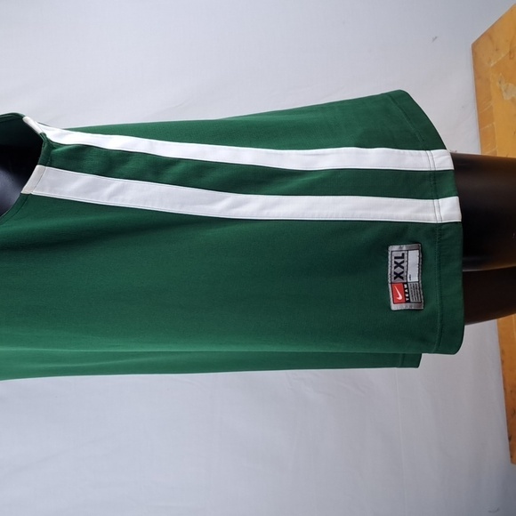 Nike Team Dri-fit green & white trim blank 2XL casual tank top basketball jersey - Picture 3 of 7